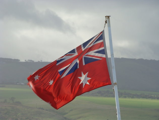 Vlag op Ferry naar Kangaroo Island
