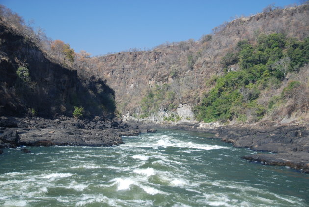 Vlucht boven de Zambezi River