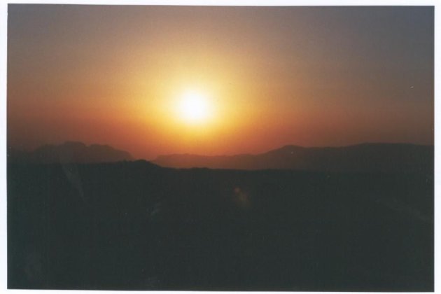 zonsondergang in Jordanië