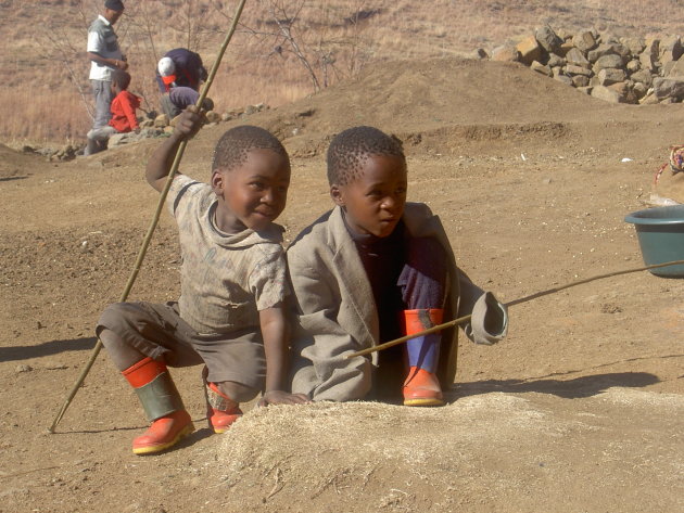 Jongentjes in Lesotho
