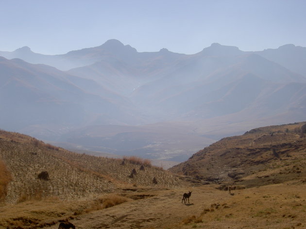 Vergezicht in Lesotho