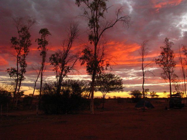 Zonsondergang outback