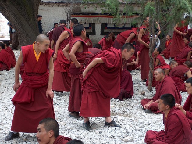 Monniken in Tibet