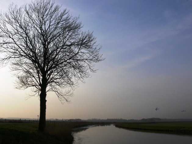 Nederlands landschap bij Kampen