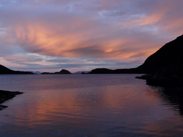 zonsondergang NP Tierra del Fuego