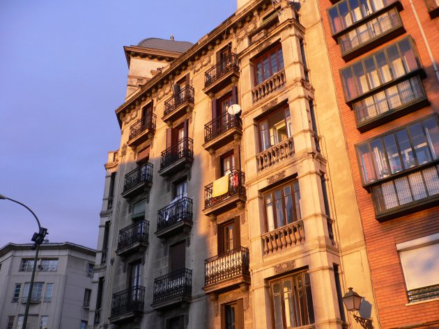 zonsondergang in Madrid
