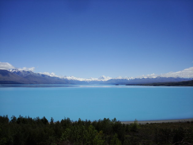 Lake Tekapo met Mt. Cook