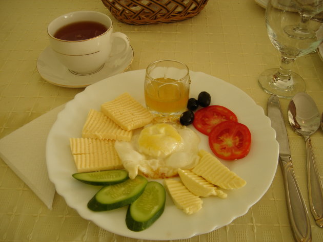Ons ontbijt in Turkestan