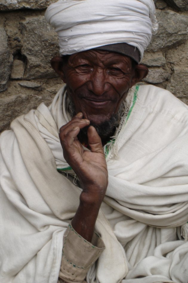 Oude man in ethiopie