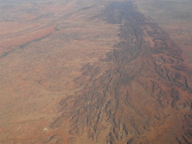 The outback vanuit het vliegtuig