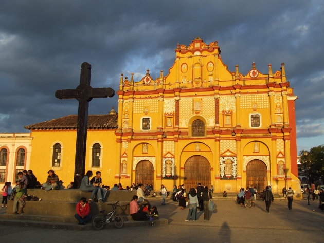 Kathedraal op Plaza 31 de Mayo in San Cristóbal de las Casas