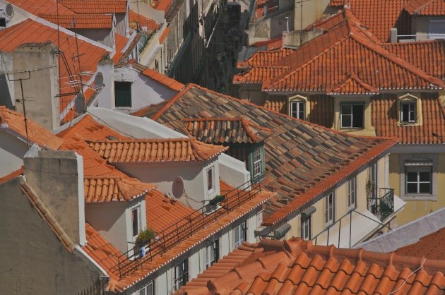 De daken van Lissabon