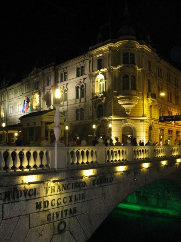 Ljubljana bij nacht