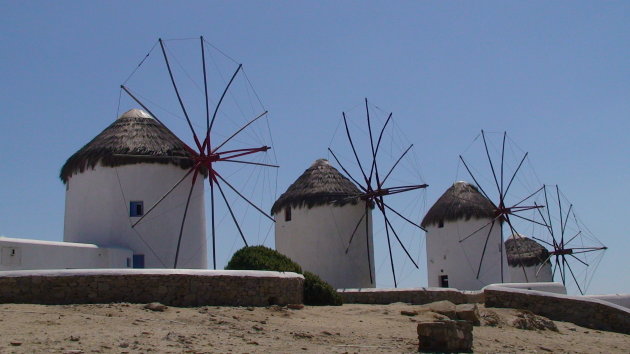 De molentjes op Mykonos