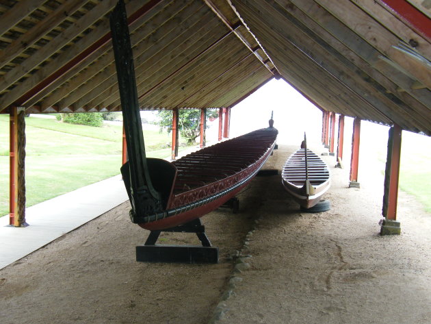 Maori war canoe