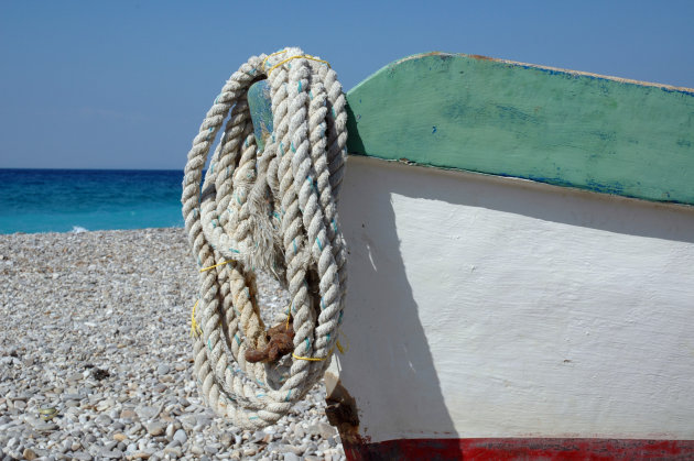 Portret van een bootje op Samos