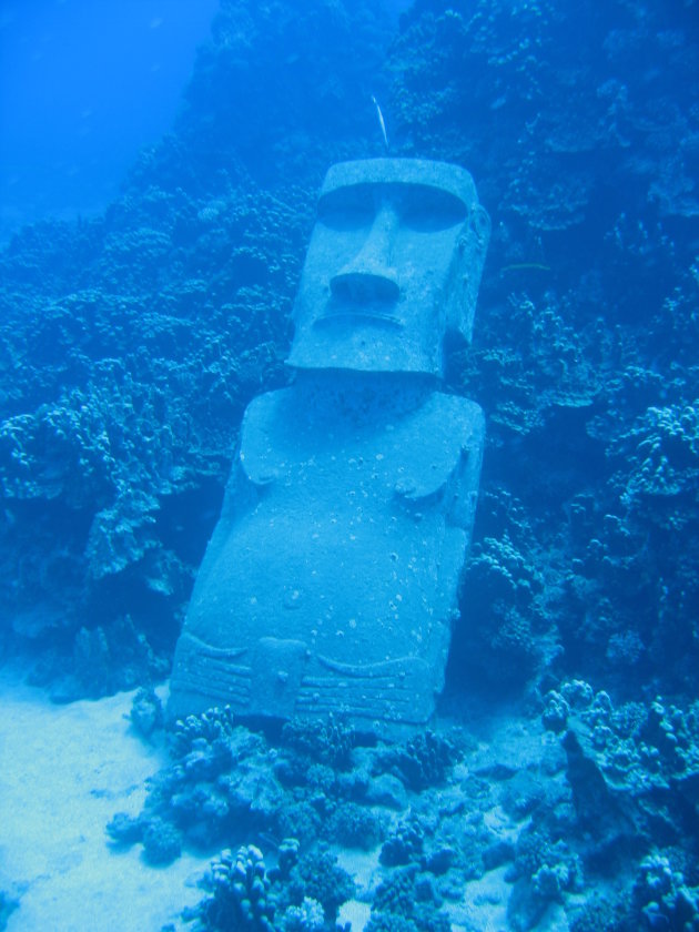Moai onder water