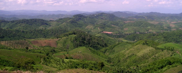Uitzicht op Laos