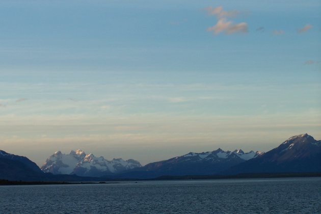Uitzicht vanaf Puerto Natales