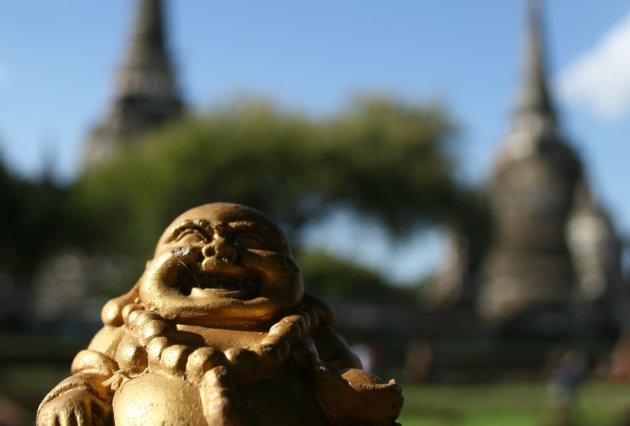 Buddha beeldje in Ayutthaya