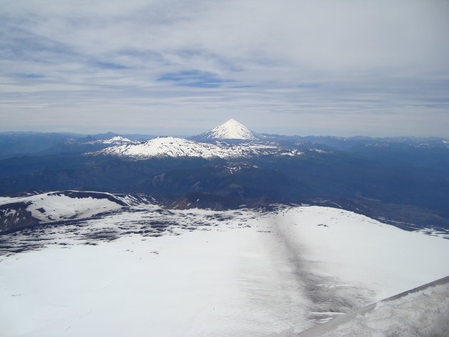 Uitzicht vanaf Villarica vulkaan (2847 m)