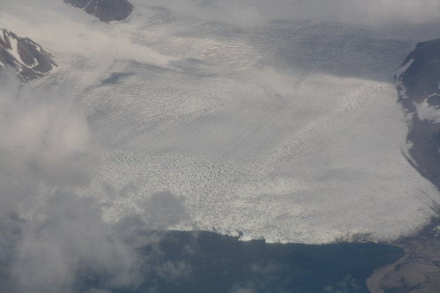 Gletsjer vanuit de lucht