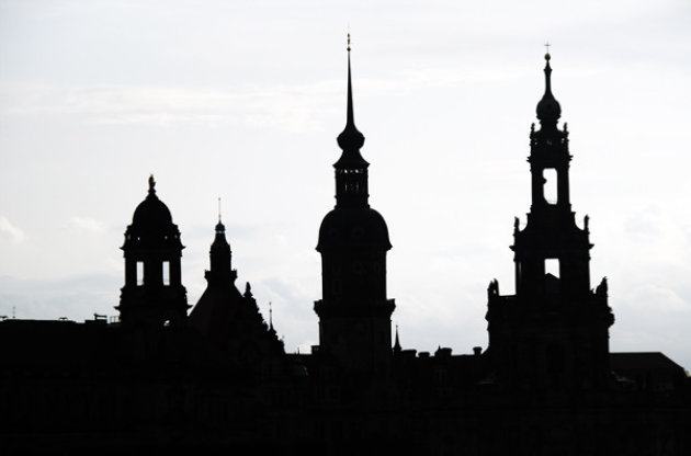 Dresden bij zonsondergang