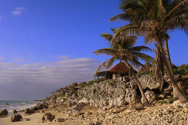 Maya-stijl strandhutten