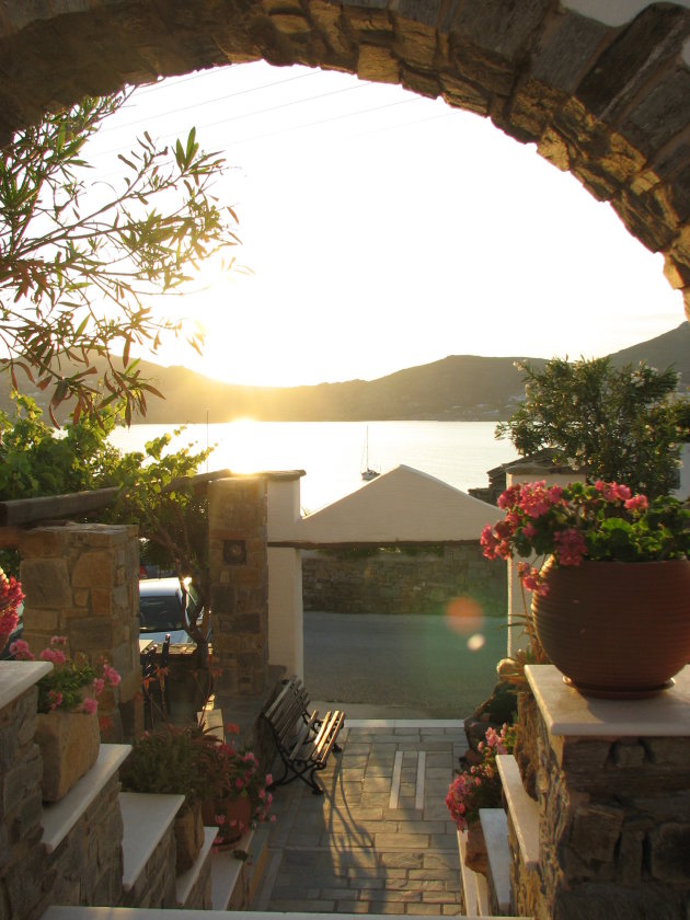 Zonsondergang op Paros