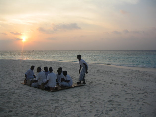 Traditioneel dansen op de Malediven