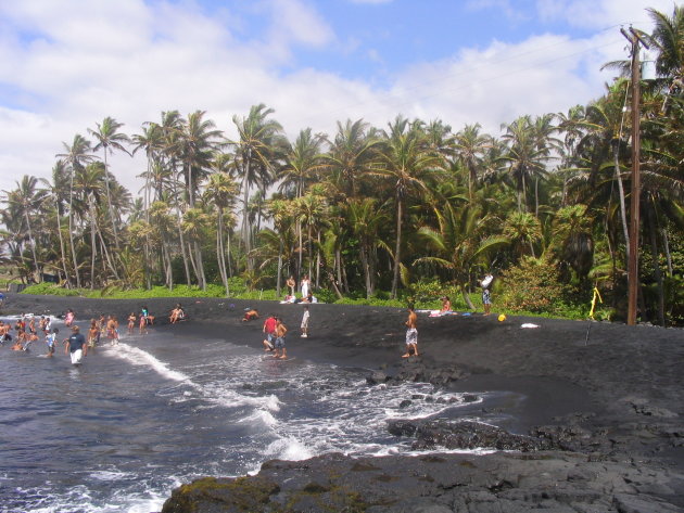 Hawaii - Big Island - zwart strand - 1076