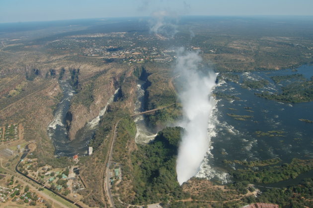 Victoria Falls vanuit de helikopter
