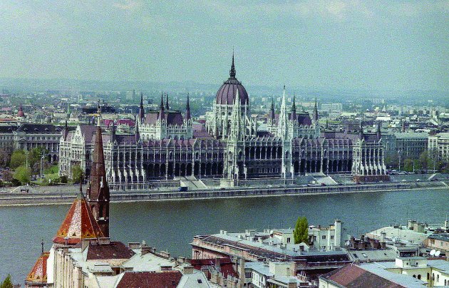 Het parlements gebouw  in Boedapest