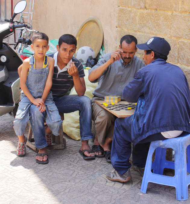 Schakende Marokkaanse mannen