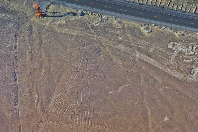 Uitzicht op een uitzichtspunt op de Nazca-lijnen