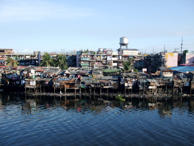 De slums van Manilla 