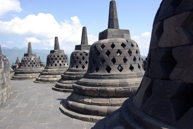 Stupa's op de Borobudur
