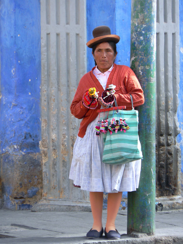 poppenverkoopster in Arequipa
