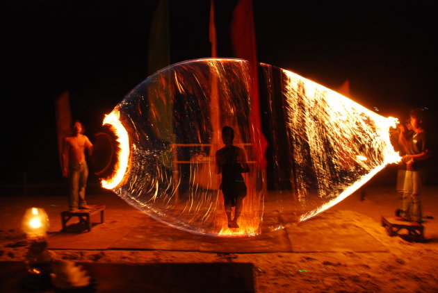 Fire Dance Jumping a rope