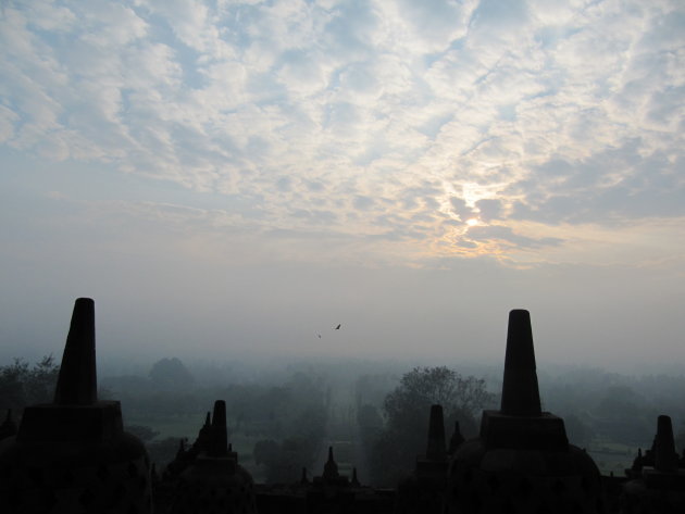 Zonopkomst Borobudur, Yogiakarta. 