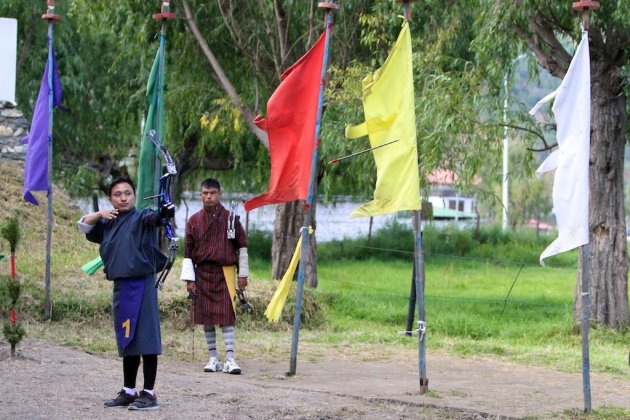 Bhutaanse nationale sport: Boogschieten!
