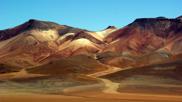 kleuren van de altiplano in de Siloli woestijn 