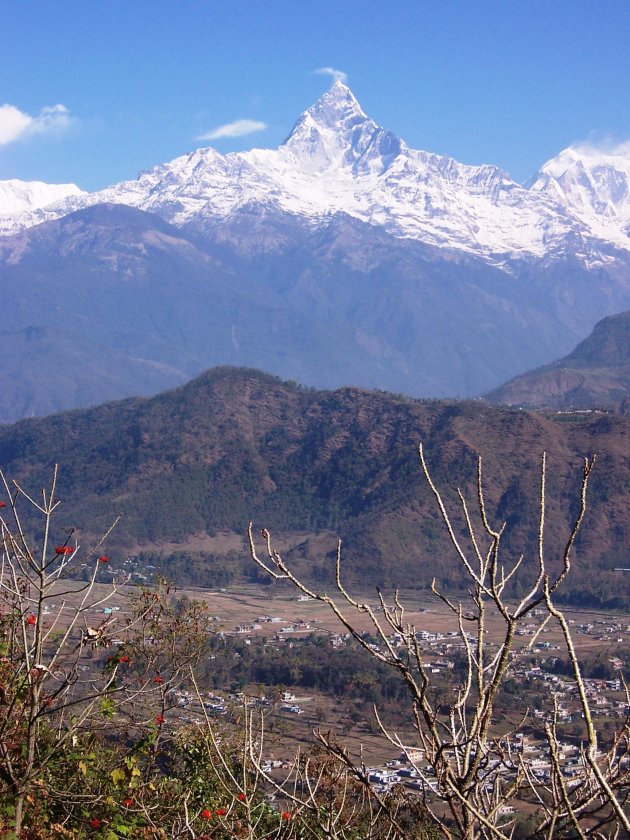 zicht op deel Pokhara