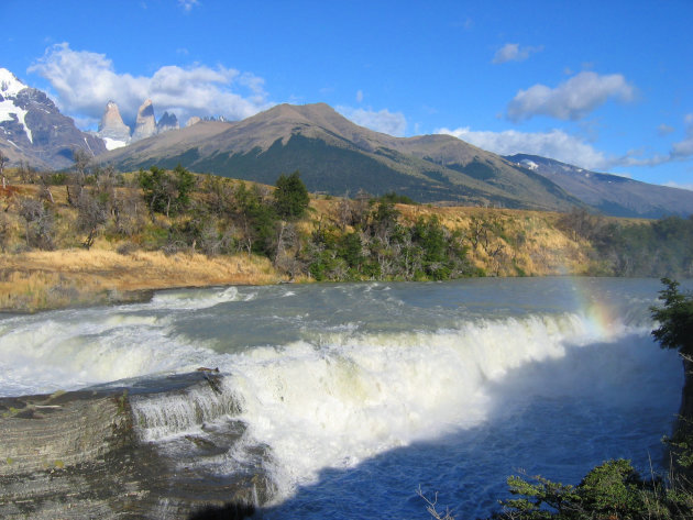 waterval in Torres del Paine