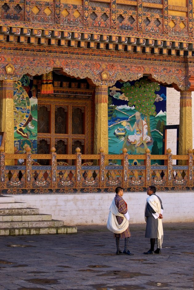 Tempel in de dzong van Punakha