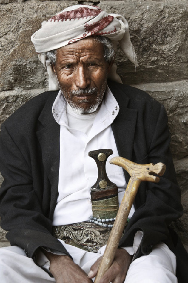Locale man. Stammen gebied Jemen.