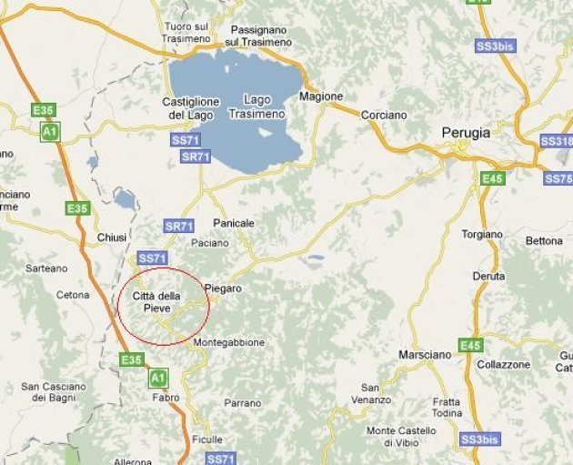 Map - IT - Citta della Pieve, Umbria