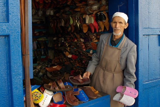 Schoenenverkoper in Rabat