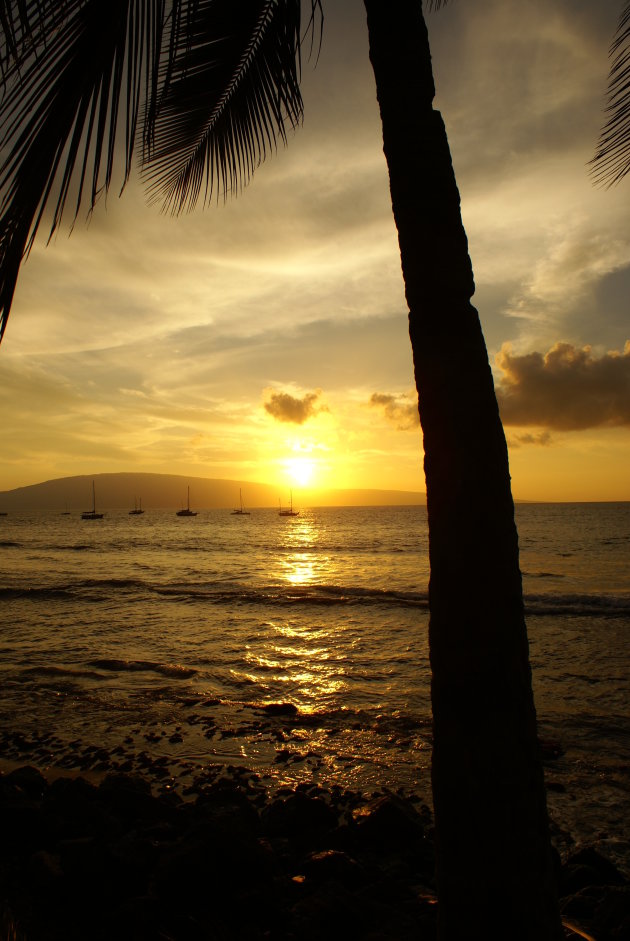 Zonsondergang op Maui