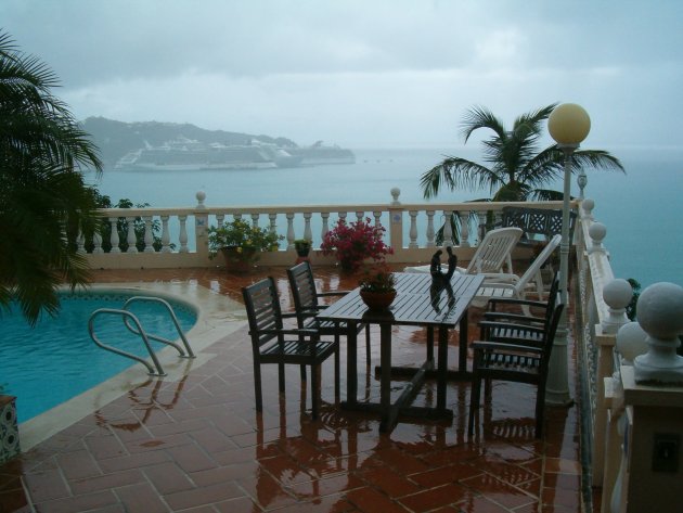 Regenbui op St. Maarten